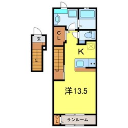 サンフィールドの物件間取画像